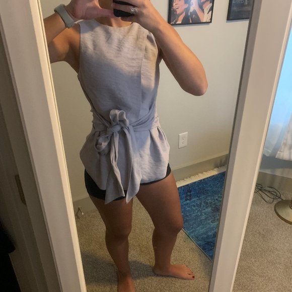 Lavender Tie-Front Shirt - Picture 3 of 7